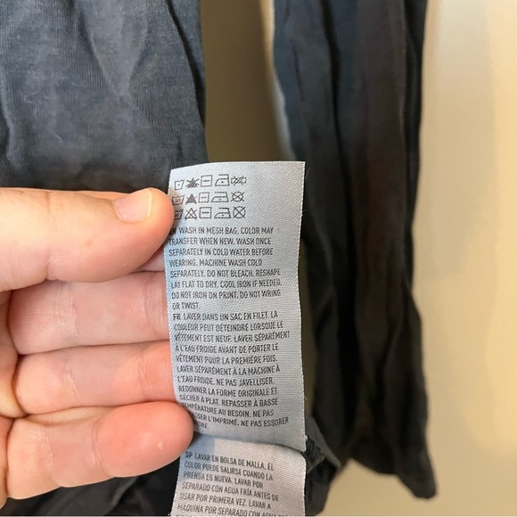 American Eagle Outfitters Soft & Sexy V-Neck Lace Up Long Sleeve Tee Med - Picture 5 of 6